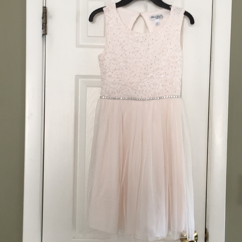 GIRLS LOTS OF LOVE JEWELED WAIST DRESS SIZE 12